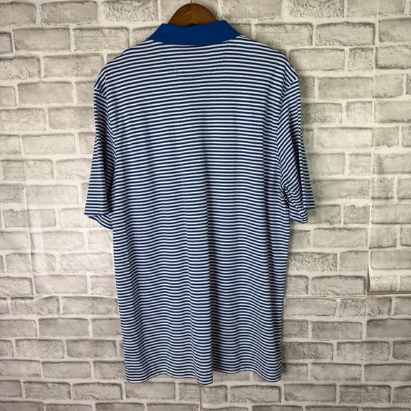 Bobby Jones x We-Ko-Pa Royal Blue Striped All Pima Cotton Golf Polo Mens XL NWT - Picture 5 of 8